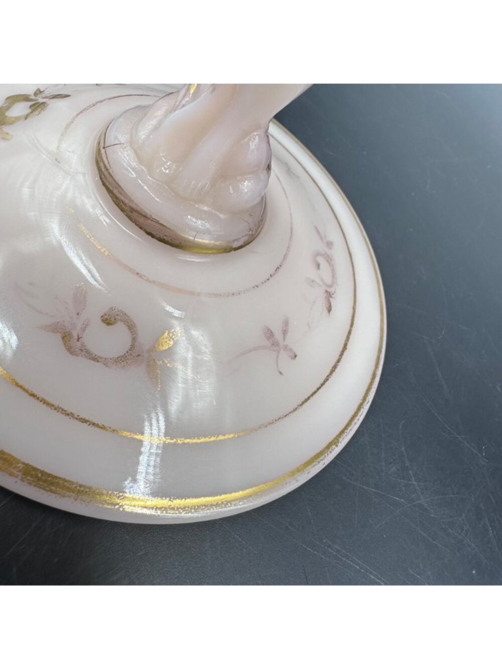 Cambridge Crown Tuscan Statuesque Nude Sea Shell Compote Charleton Roses Pink - Picture 11 of 14